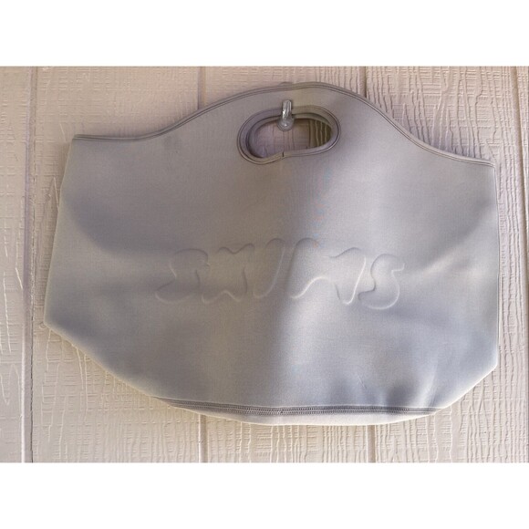 Skims Large Zipper Beach Tote Neoprene Tan Bag Wet Bag Shapewear weekender - Picture 1 of 6